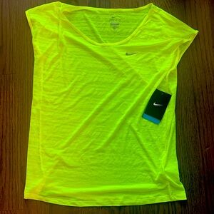NWT Asian Fit Nike Dri-Fit Neon Yellow T-shirt